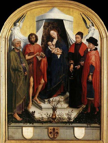 WEYDEN, Rogier van der Virgin with the Child and Four Saints Sweden oil painting art
